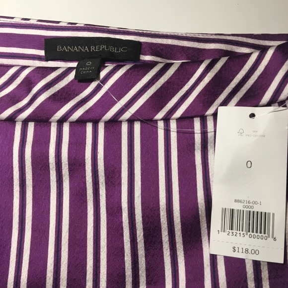 Banana Republic Asymmetrical Hem Striped Skirt - Picture 5 of 6